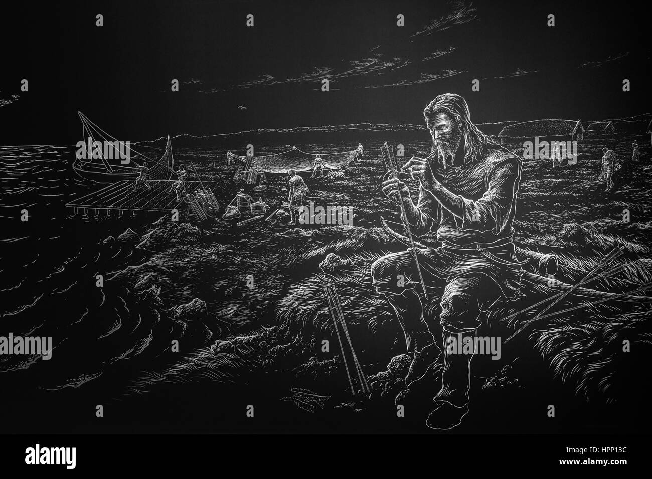 Viking Draving Stockfoto