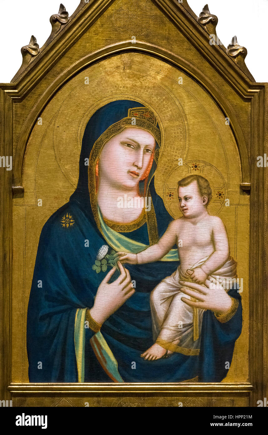 Madonna mit Kind von Giotto (c.1266-1337), Tempera auf Verkleidung, c.1320-30 Stockfoto