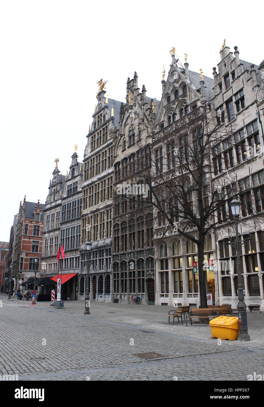 Alten Monental Zunfthäuser am Grote Markt (großer Marktplatz), Antwerpen, Belgien Stockfoto