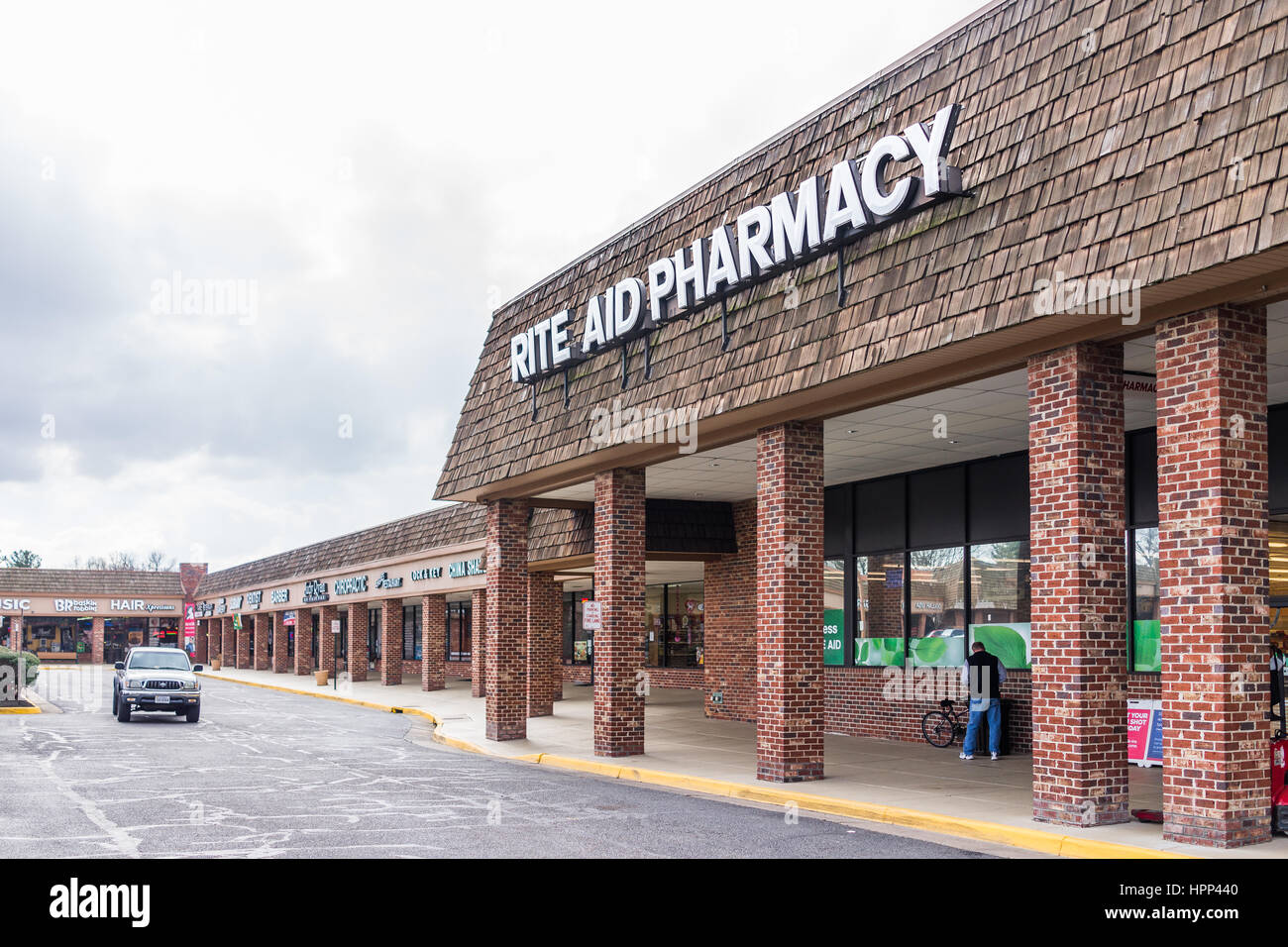 Burke, USA - 15. Februar 2017: Rite Aid Apotheke Shop außen Stockfoto