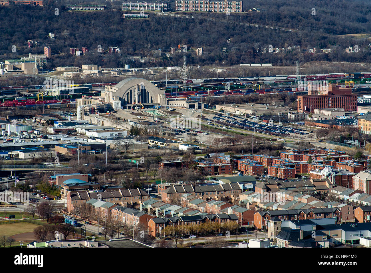 Ein Blick von der Aussichtsplattform Carew Tower in der Innenstadt von Cincinnati Stockfoto