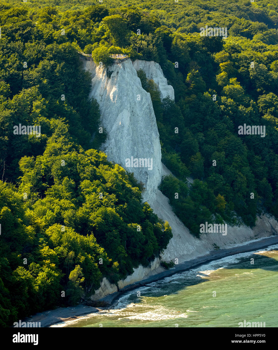 Kreide-Küste mit Blick auf Victoria und Königsstuhl Sassnitz, Nationalpark Jasmund, Rügen, Ostseeküste Stockfoto