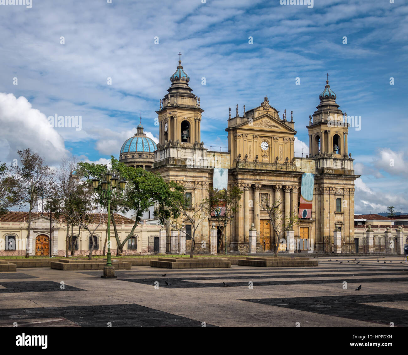 Guatemala-Stadt Dom - Guatemala-Stadt, Guatemala Stockfoto