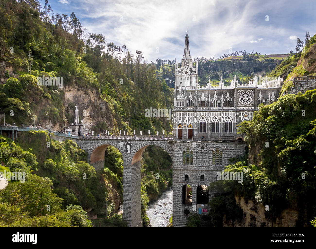 Las Lajas Sanctuary - Ipiales, Kolumbien Stockfoto