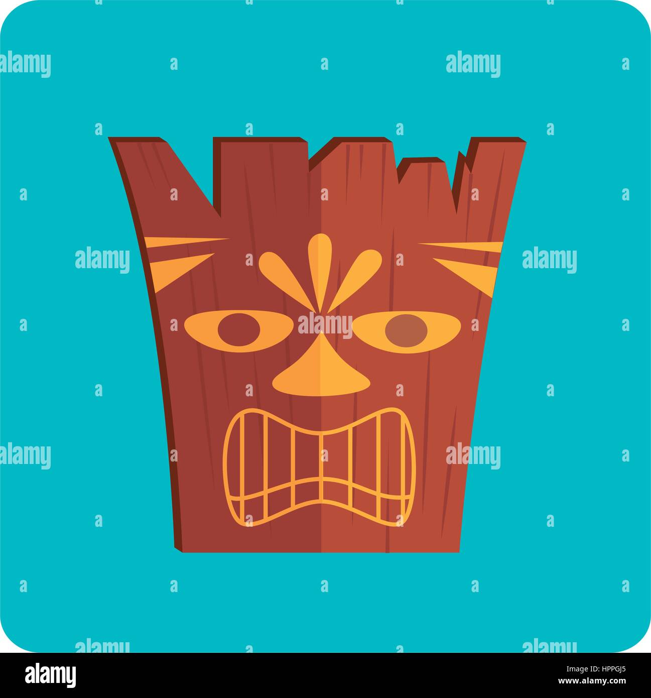 Hawaii-Totem-Kultur-Ikone Stock Vektor