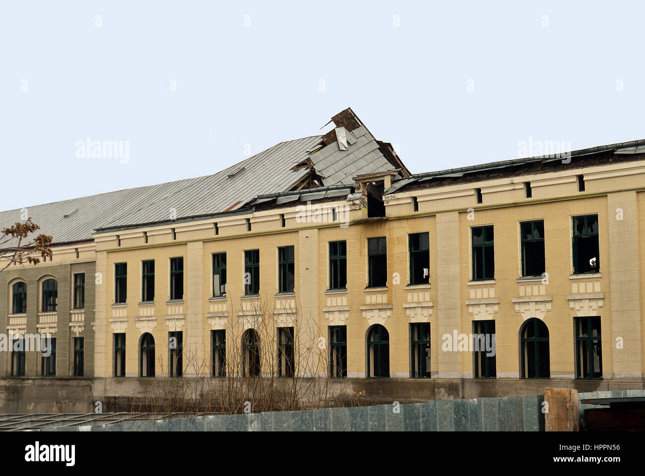 Ruinen von Rahova (früher Bragadiru) Bierfabrik, Bukarest, Rumänien Stockfoto