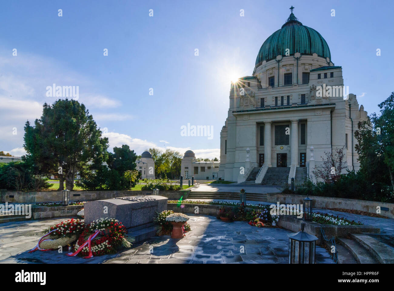 Wien, Wien, Zentralfriedhof; Dr.-Karl-Lueger-Gedächtniskirche, 11., Wien, Österreich Stockfoto