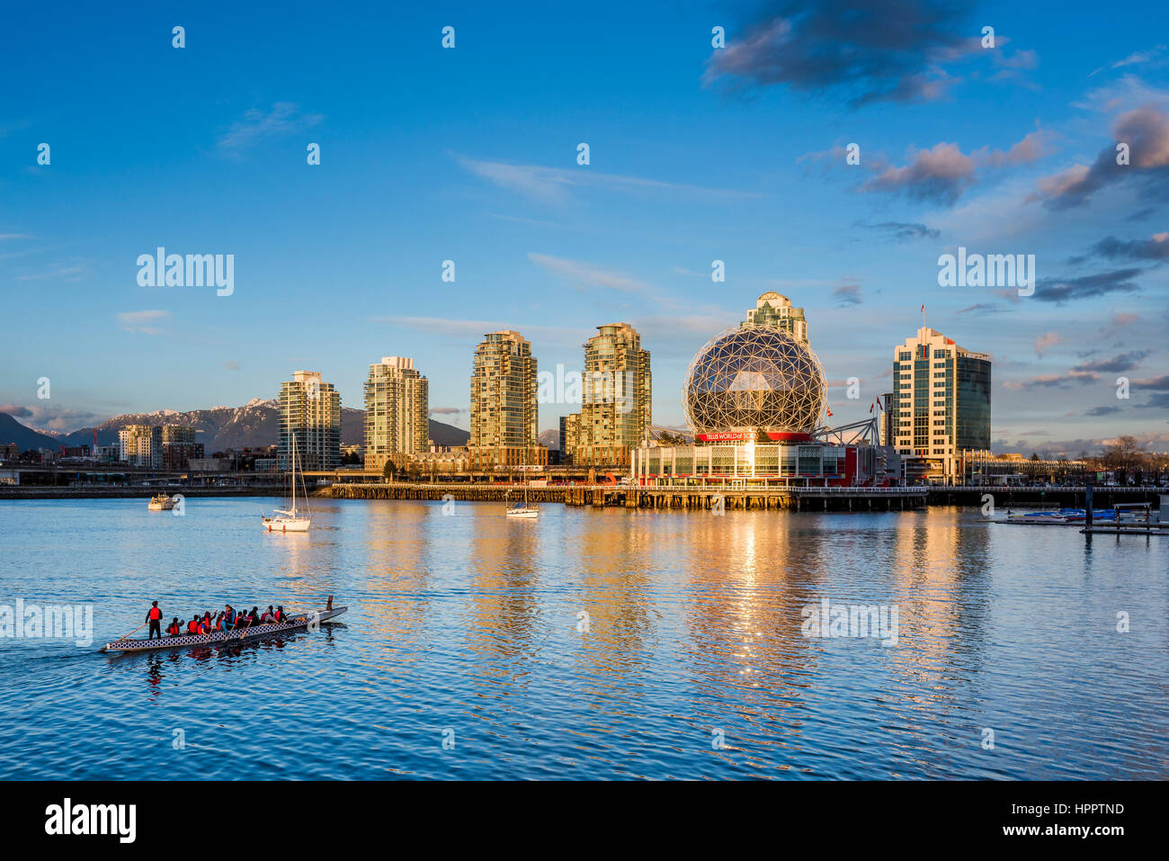 False Creek Skyline, Vancouver, British Columbia, Kanada. Stockfoto