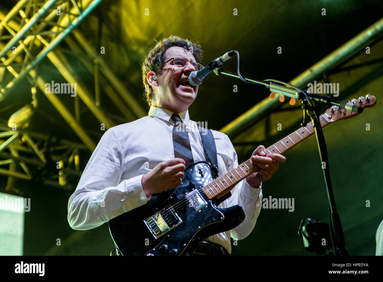 Belle und Sebastian spielen live beim Liverpool Sound City Festival Mai 2015 Stockfoto