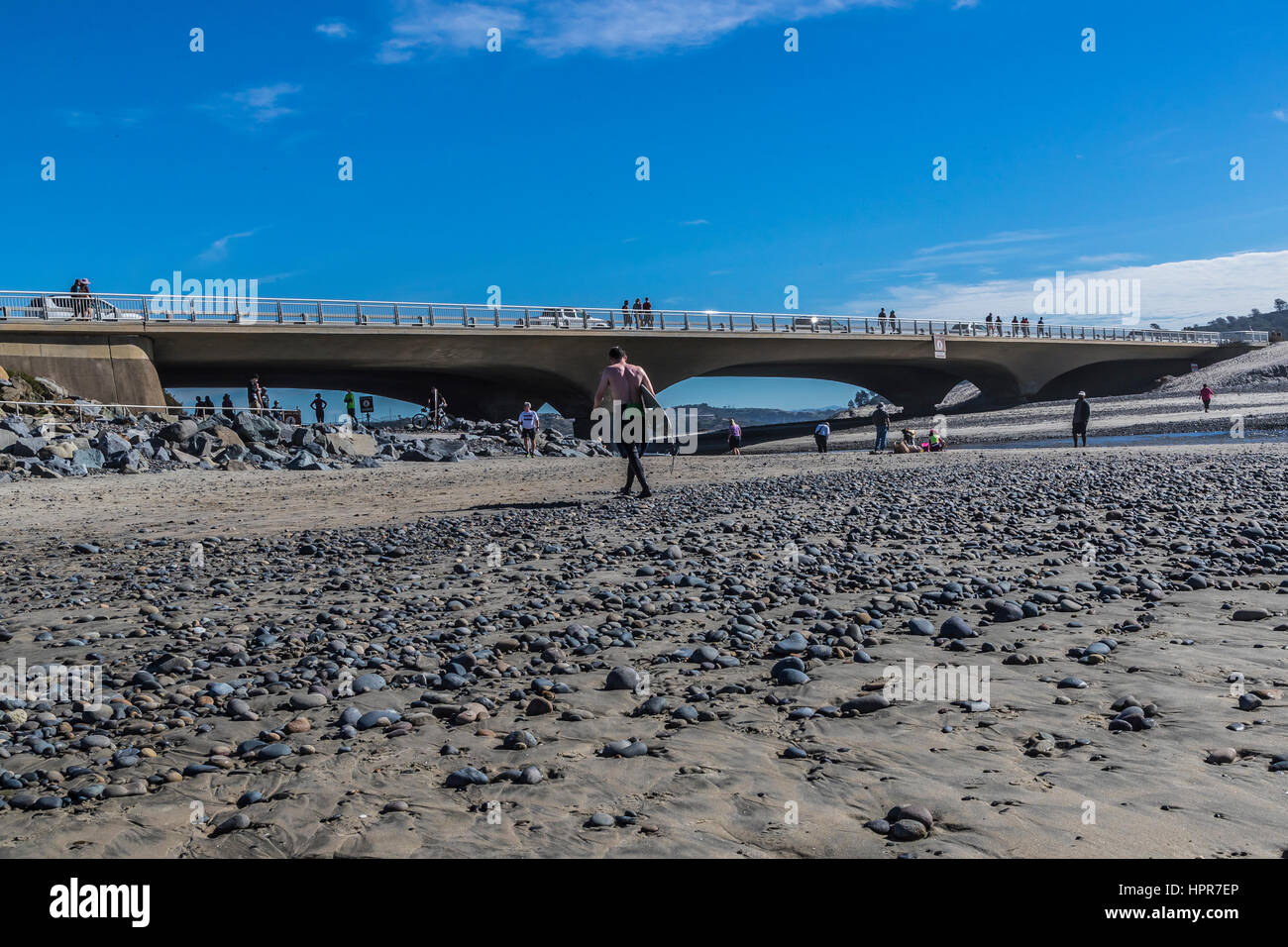 Norden Torrey pines Brücke südlich von Norden Torrey pines Straßenbrücke Stockfoto