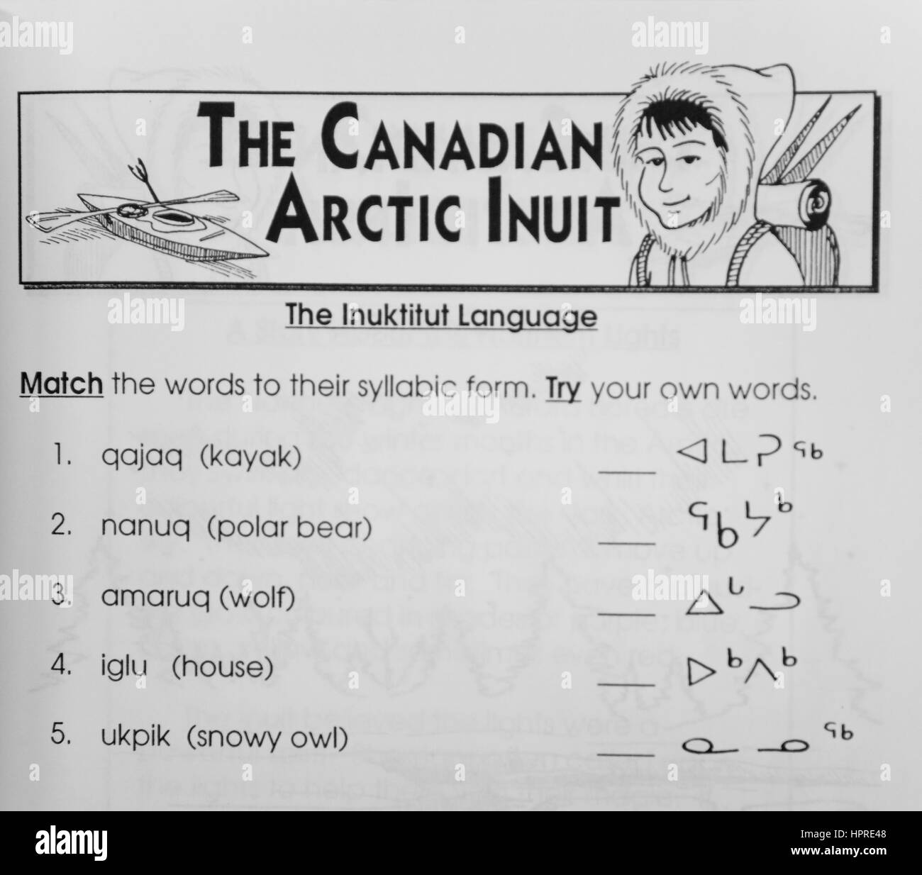 Schule in Gjohaven, eine Inuit-Siedlung im hohen Norden Kanadas Stockfoto