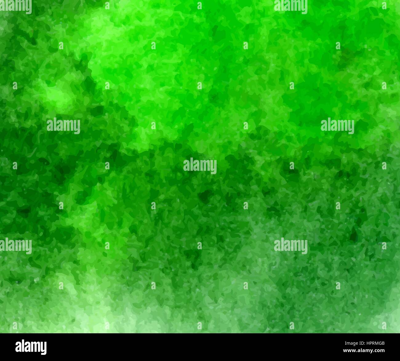 Grüne Aquarell handgezeichnete Fleck Hintergrund für Öko-Design. Vektor abstrakte Aquarell Papier Korn texturiert Fleck Stock Vektor