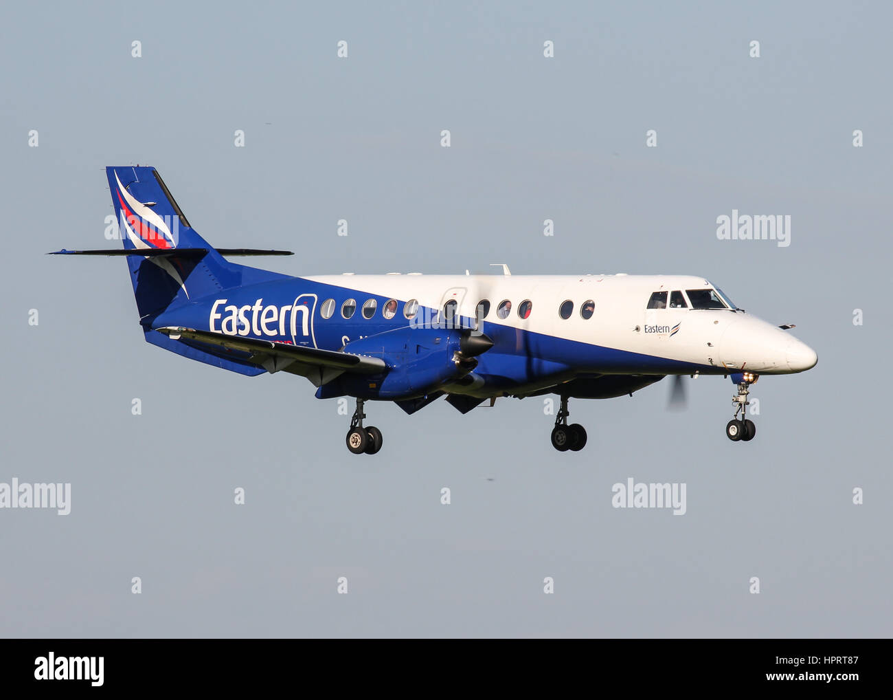 Eastern Airways BAe Jetstream 41 G-MAJL landet auf dem Flughafen Southampton Stockfoto