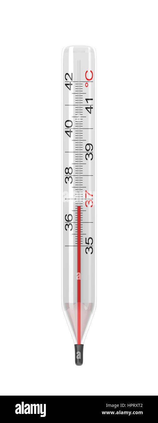 Fieberthermometer, Isolated on White Abbildung Stockfoto