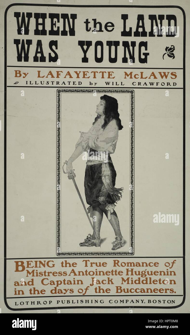 Plakat Werbung für ein Buch mit dem Titel wenn das Land 1903 Young von Lafayette McLaws. Von der New York Public Library. Stockfoto