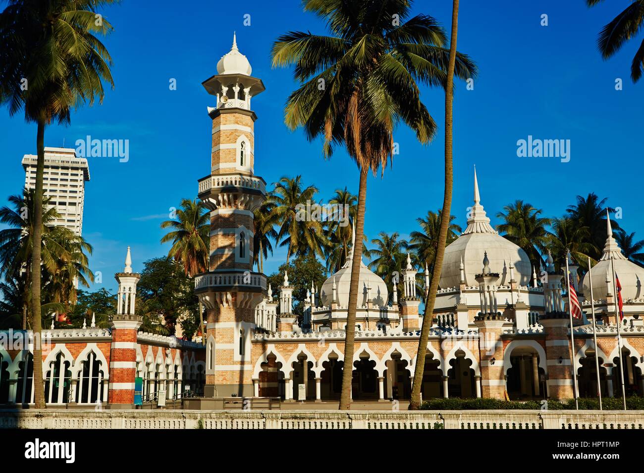 Moschee Masjid Jamek in Kuala Lumpur, Malaysia Stockfoto