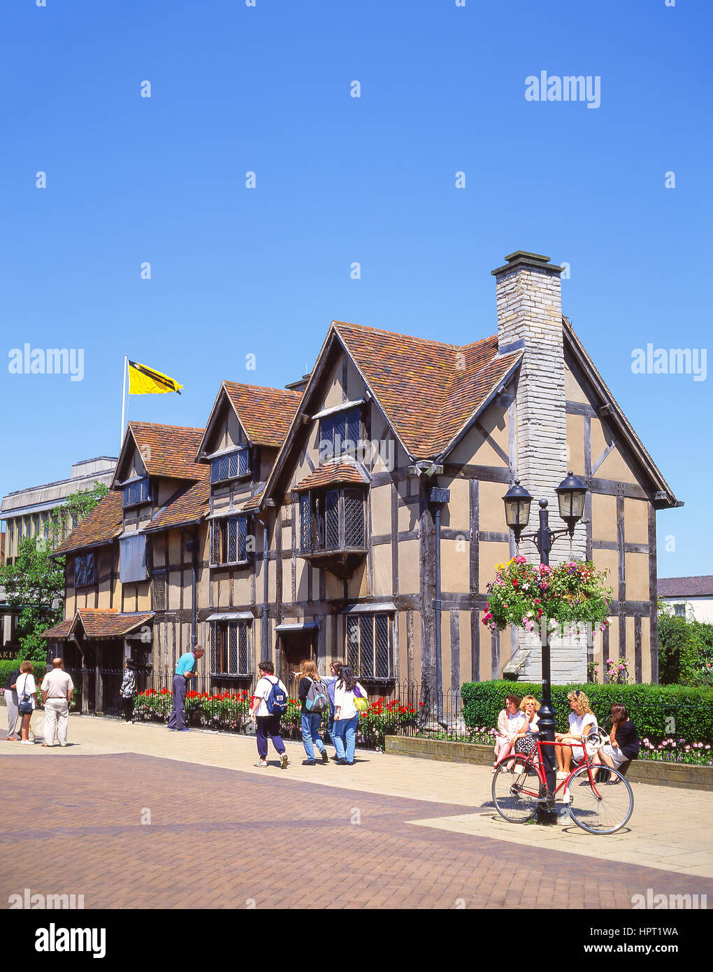 Shakespeares Geburtshaus, Henley Street, Stratford in Warwickshire, England, Vereinigtes Königreich Stockfoto