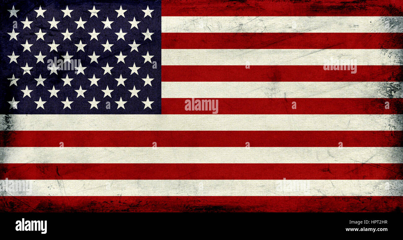Grunge Vintage USA Flagge Hintergrund strukturiert Stockfoto