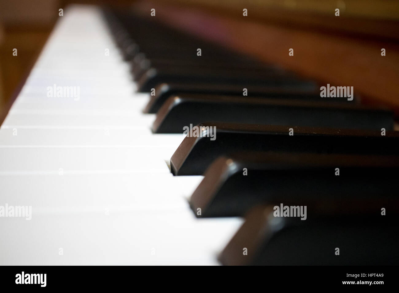 Piano Key Makroaufnahme Stockfoto