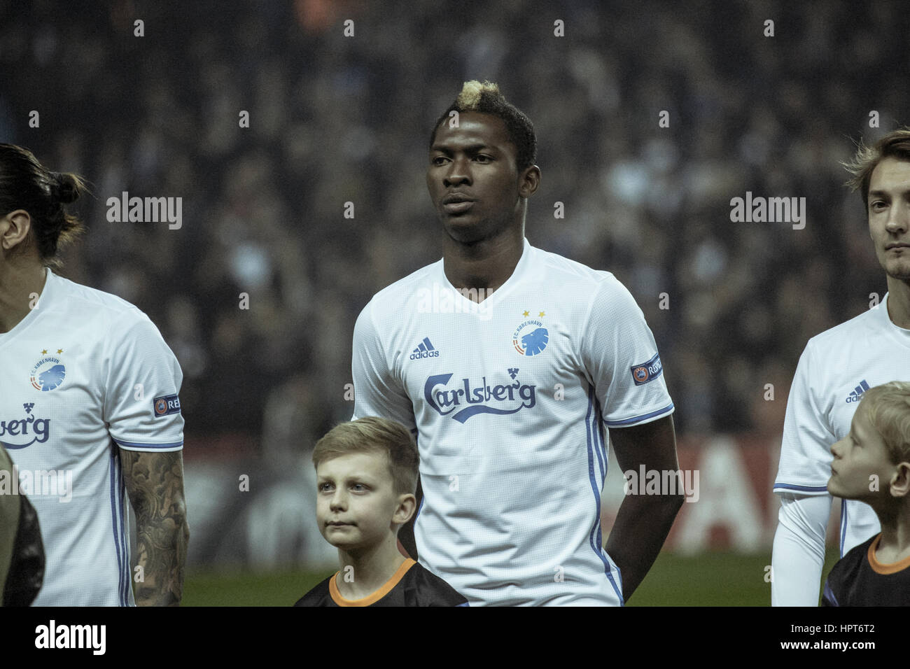 Kopenhagen, Dänemark. 23. Februar 2017. Aboubakar Keita von FC Kopenhagen während der Europa League 32 Spiel zwischen FC Kopenhagen und Ludogorets Razgrad bei Telia Parken zu sehen. Bildnachweis: Gonzales Foto/Alamy Live-Nachrichten Stockfoto