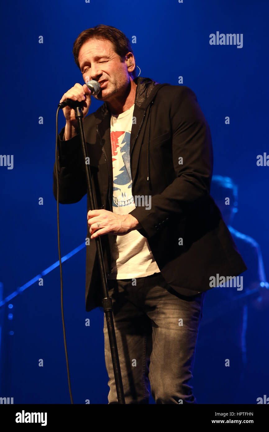 New York, USA. 23. Februar 2017. David Duchovny führt im Konzert bei der Paramount am 23. Februar 2017 in Huntington, New York. Bildnachweis: Debby Wong/Alamy Live-Nachrichten Stockfoto