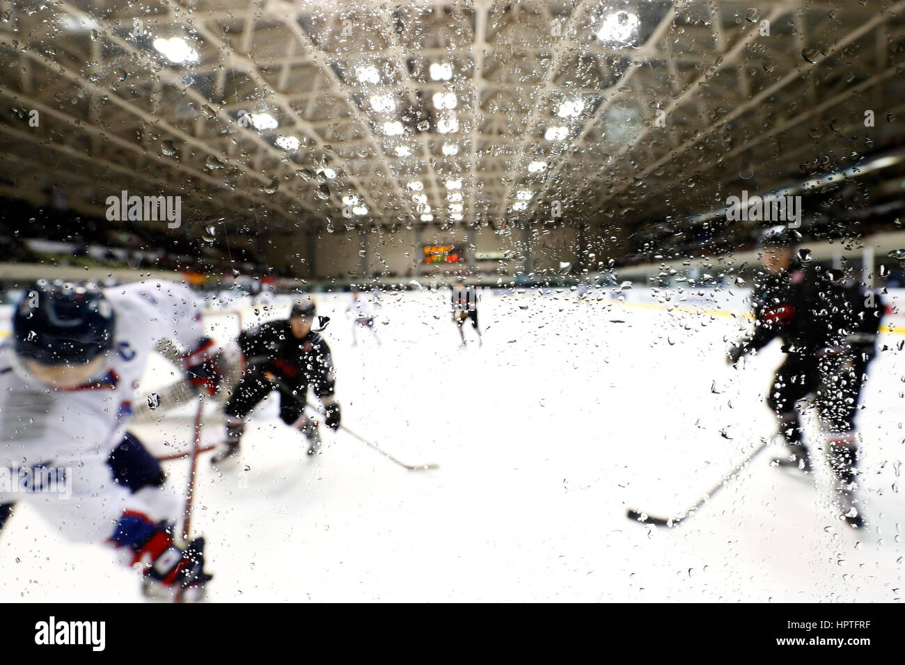 Hokkaido, Japan. 24. Februar 2017. Gesamtansicht Eishockey: Herren 1.Liga Spiel zwischen Japan - Korea während der 2017 Sapporo asiatischen Winterspiele in Sapporo Tsukisamu Gymnasium in Hokkaido, Japan. Bildnachweis: Yohei Osada/AFLO SPORT/Alamy Live-Nachrichten Stockfoto