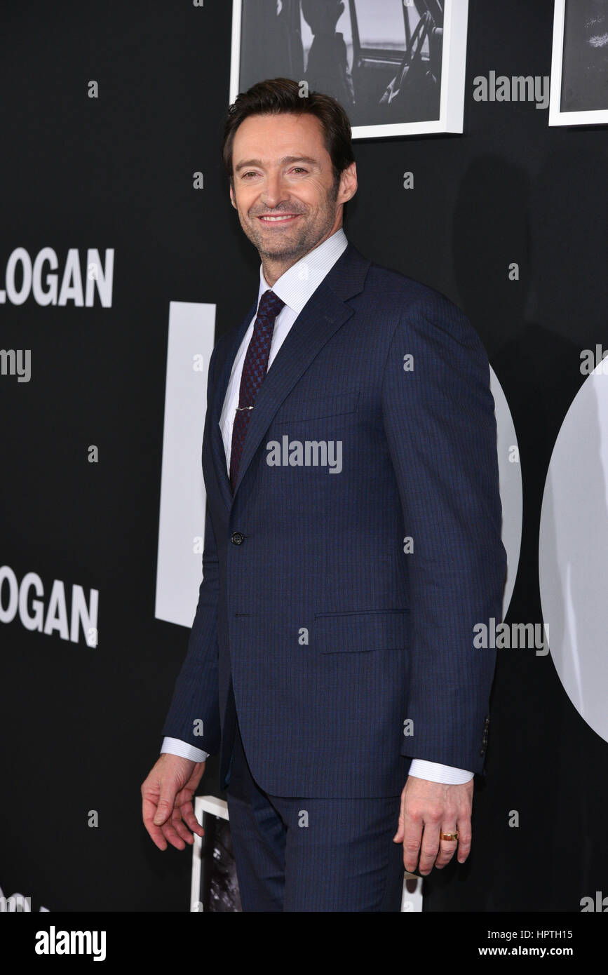 New York, USA. 24. Februar 2017. Hugh Jackman besucht die "Logan" New special screening im Rose Theater, Jazz at Lincoln Center am 24. Februar 2017 in New York City.  Kredit: Erik Pendzich/Alamy Live News Stockfoto