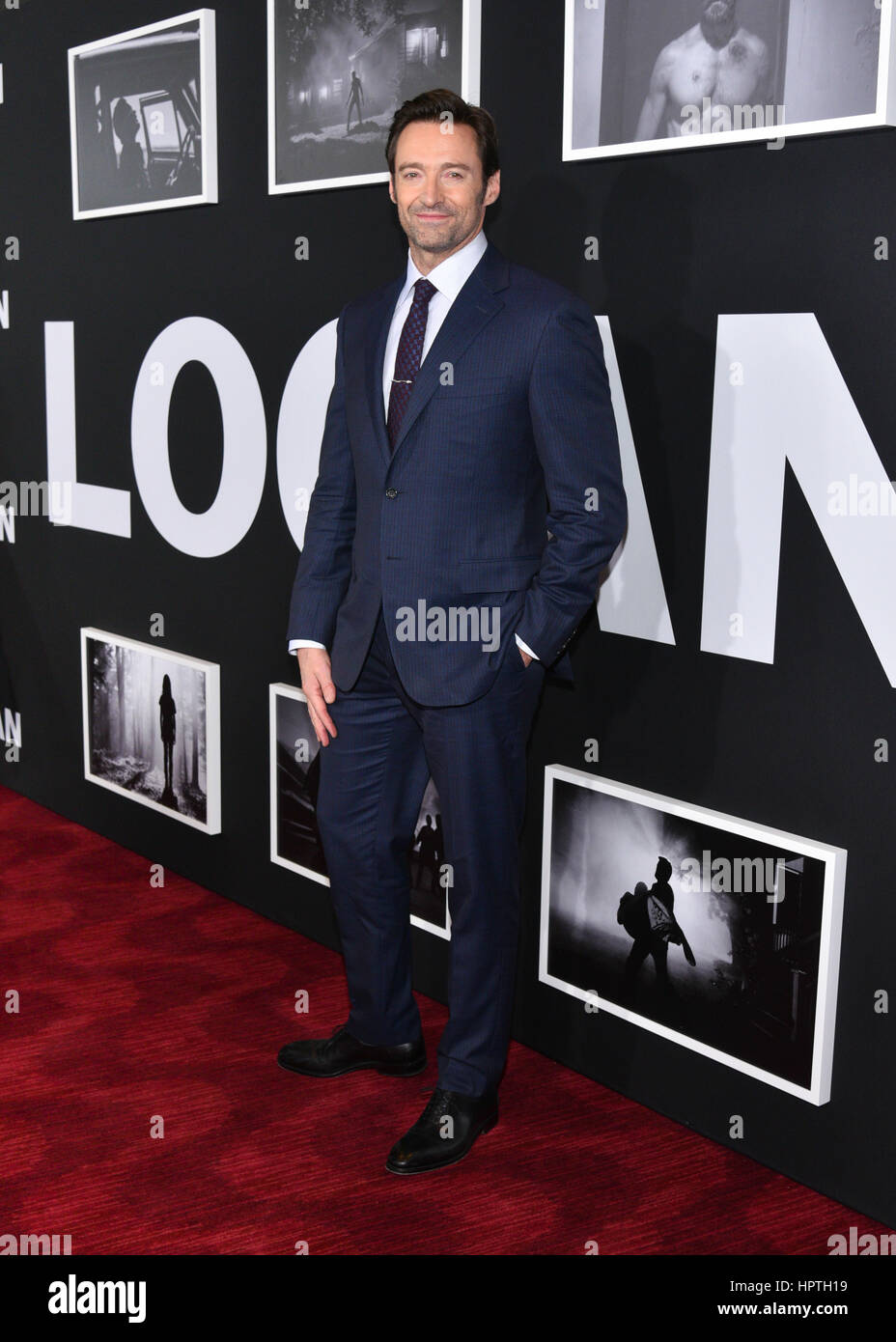 New York, USA. 24. Februar 2017. Hugh Jackman besucht die "Logan" New special screening im Rose Theater, Jazz at Lincoln Center am 24. Februar 2017 in New York City.  Kredit: Erik Pendzich/Alamy Live News Stockfoto