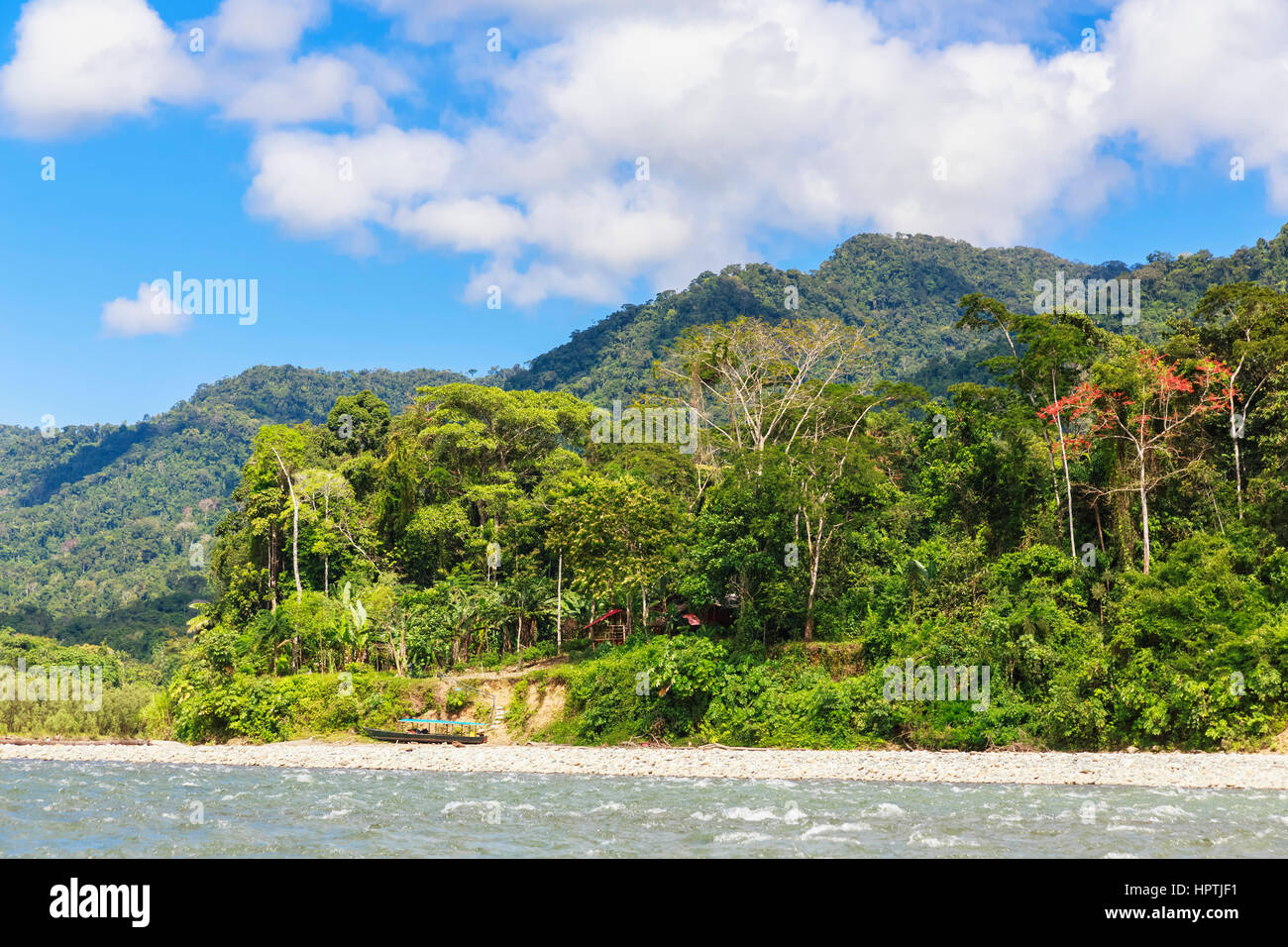 Peru, Amazonien, Rio Madre de Dios Stockfoto