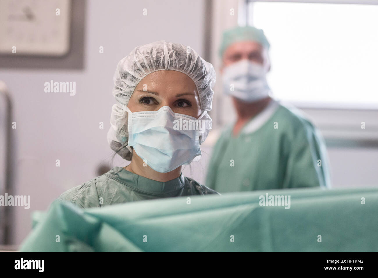 Porträt von OP-Krankenschwester Stockfoto