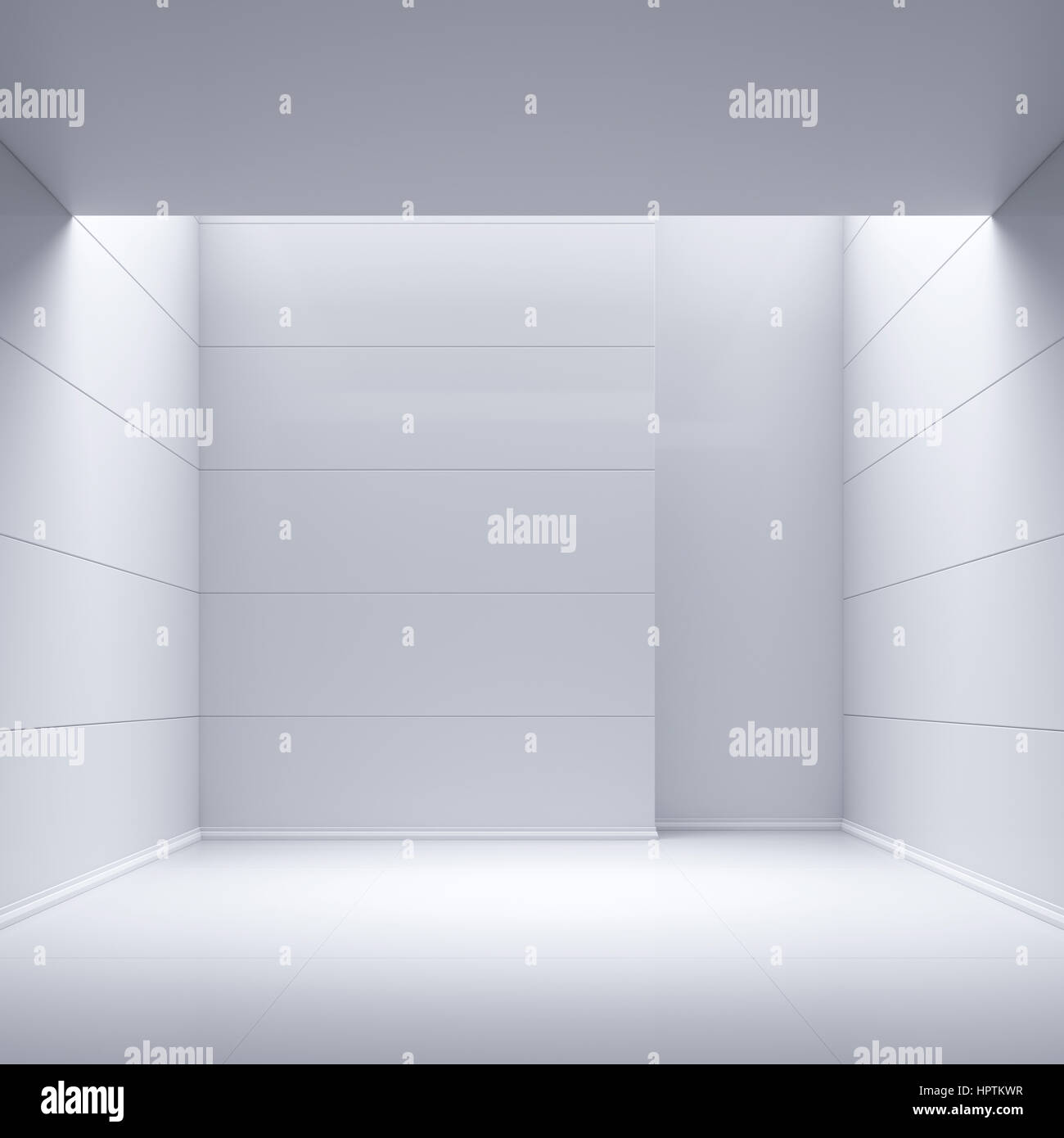 Leerer Raum, 3D Rendering Stockfoto