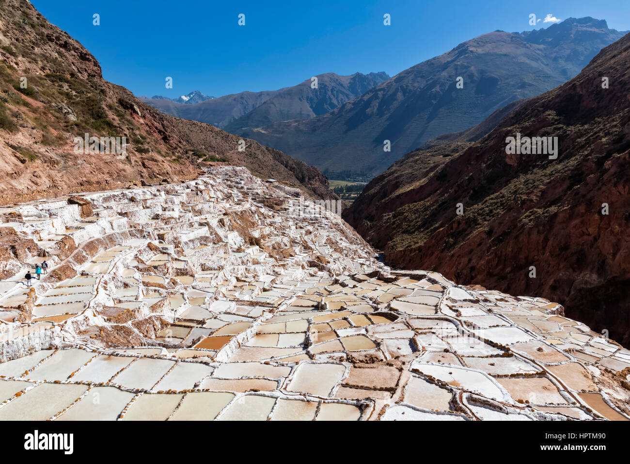 Peru, Anden, Maras, Salinen Stockfoto