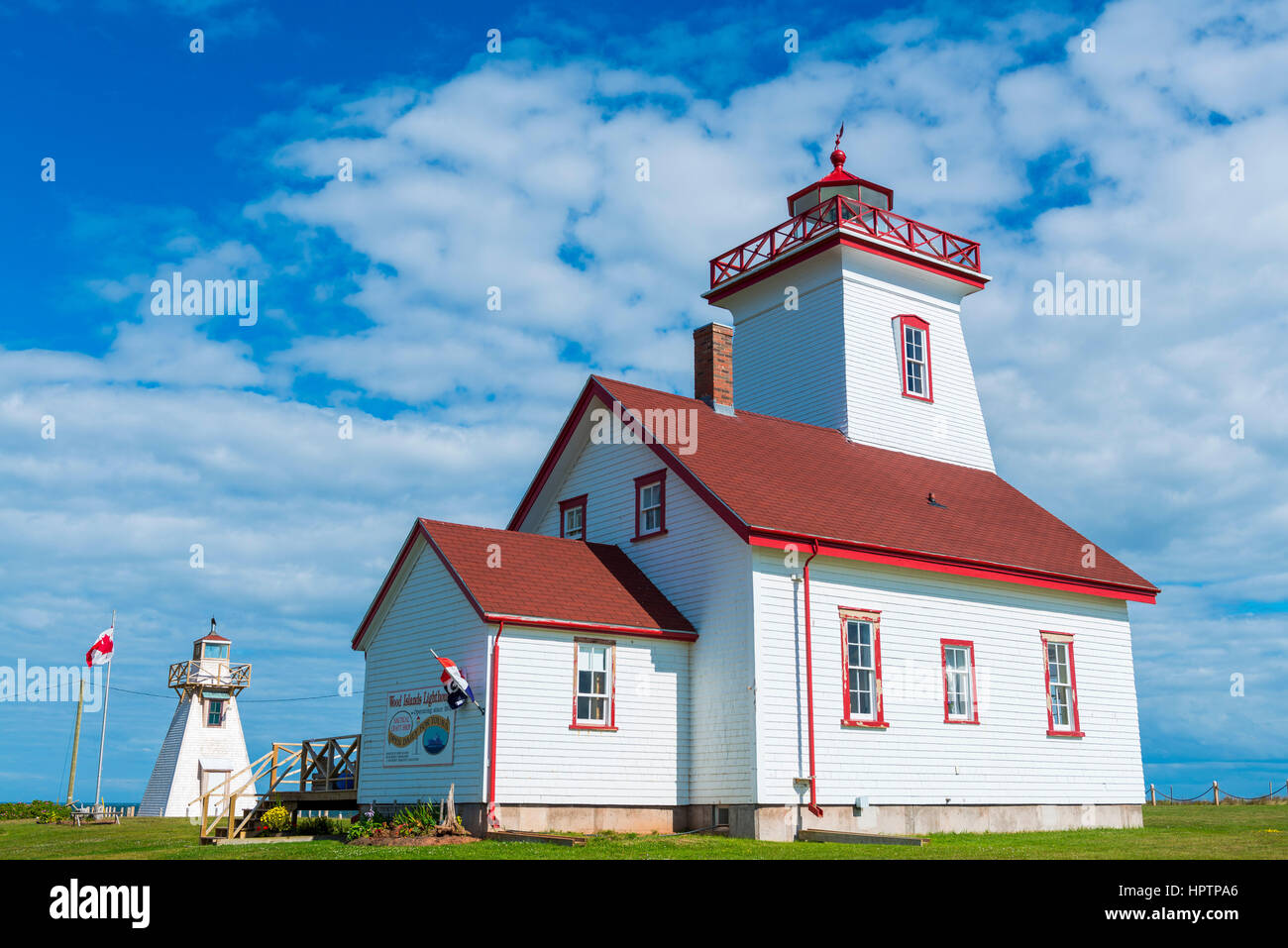 Holz-Inseln Leuchtturm, Holz Inseln Provincial Park, Provinz Prince Edward Island, Canada Stockfoto
