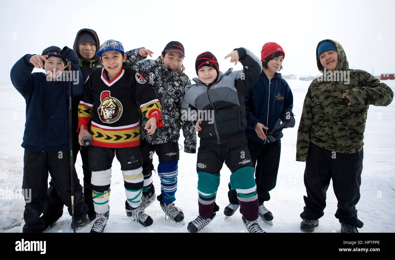Gjohaven ist eine Inuit-Siedlung im hohen Norden Kanadas Stockfoto
