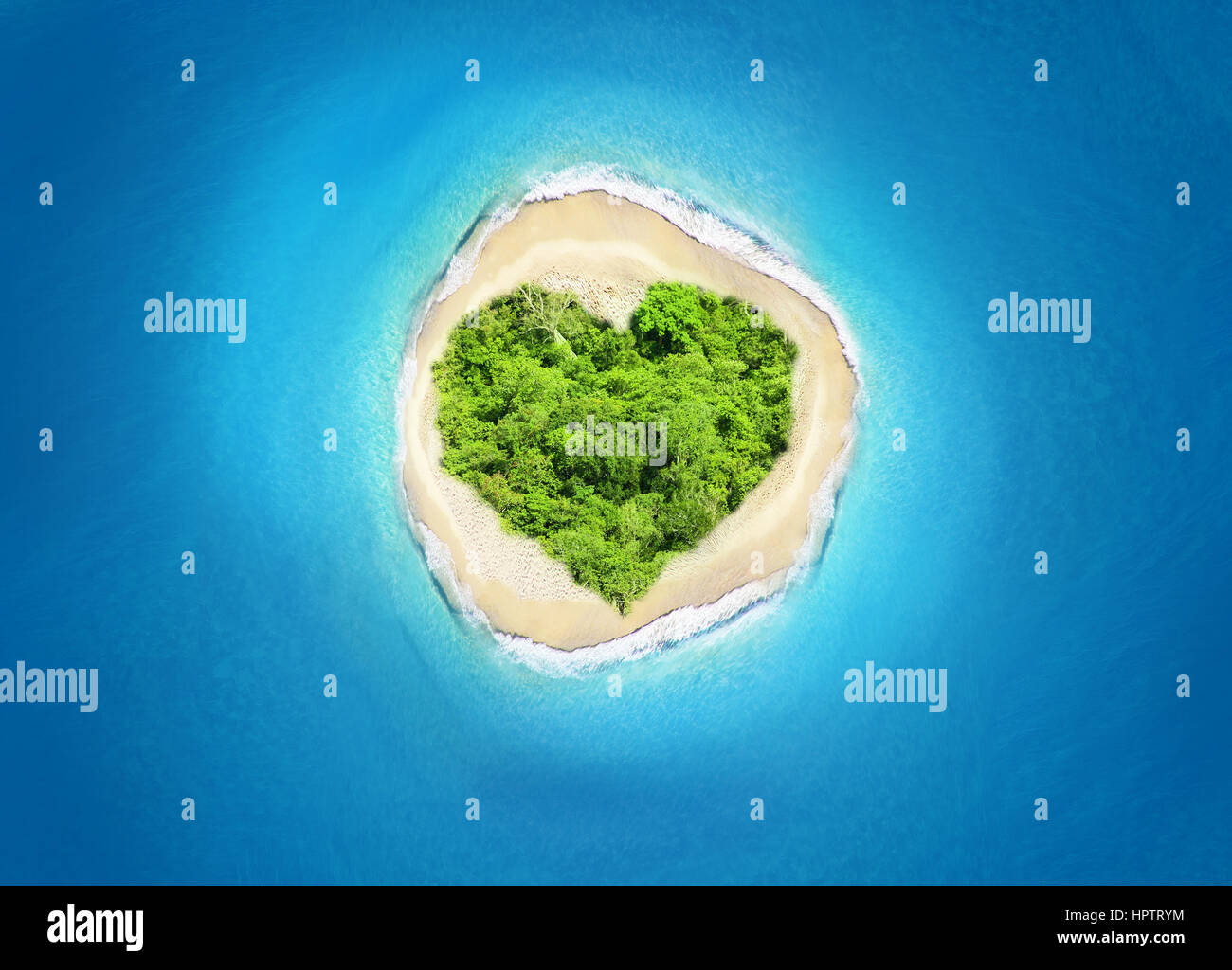 Insel-Herzform Stockfoto