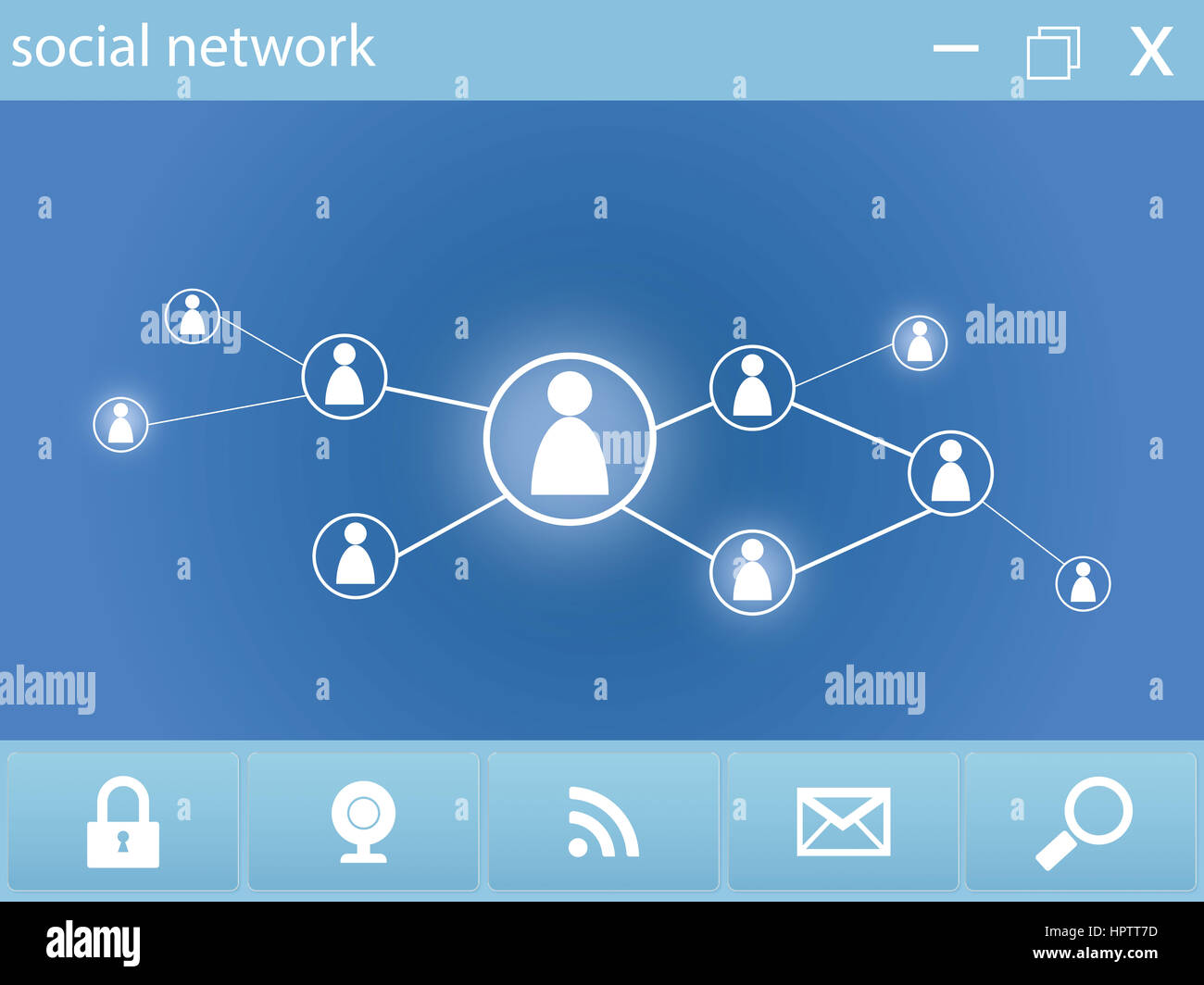 soziale Netzwerk-Webseite Stockfoto