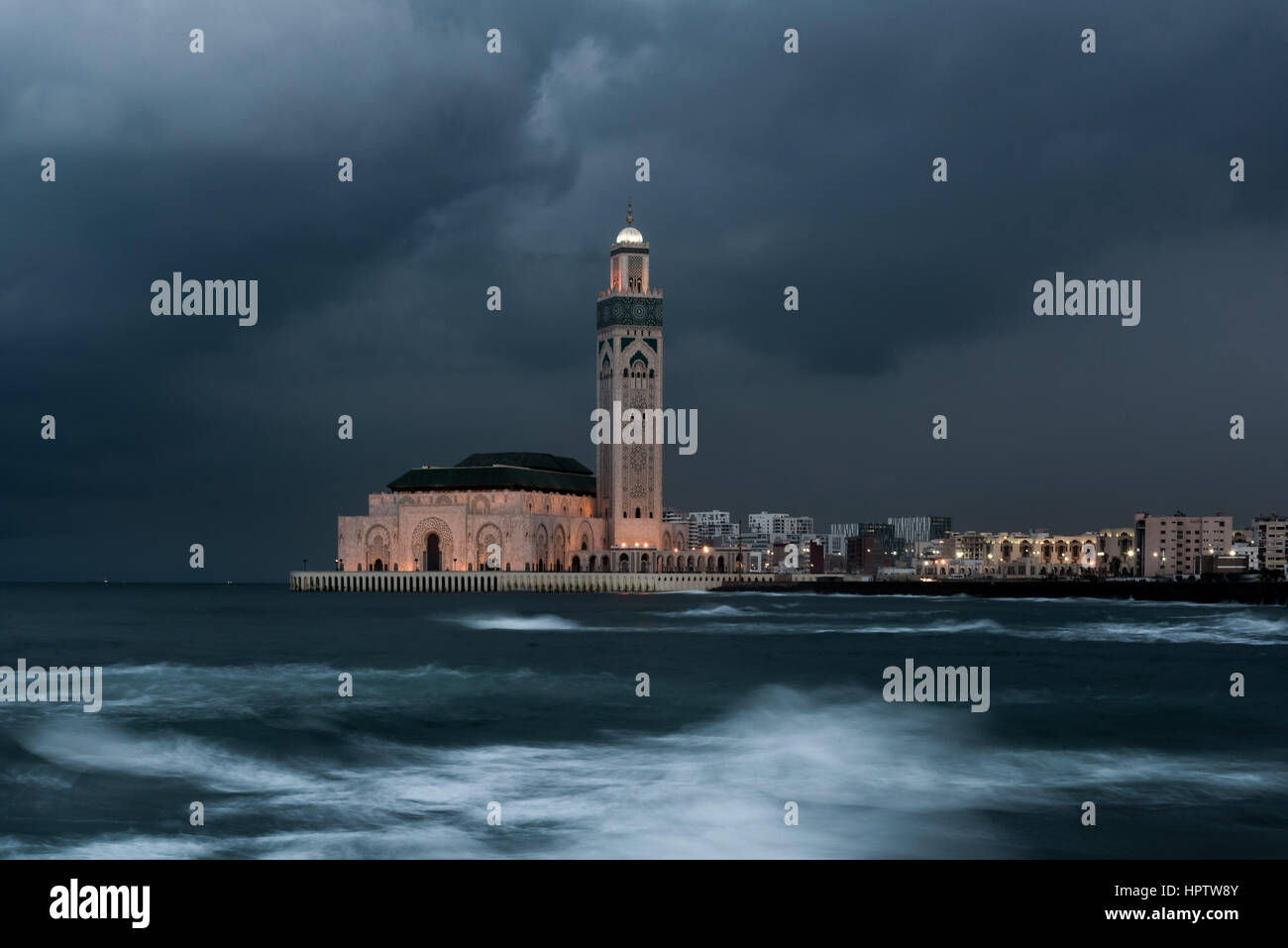 Moschee Hassan II in Casablanca. Stockfoto