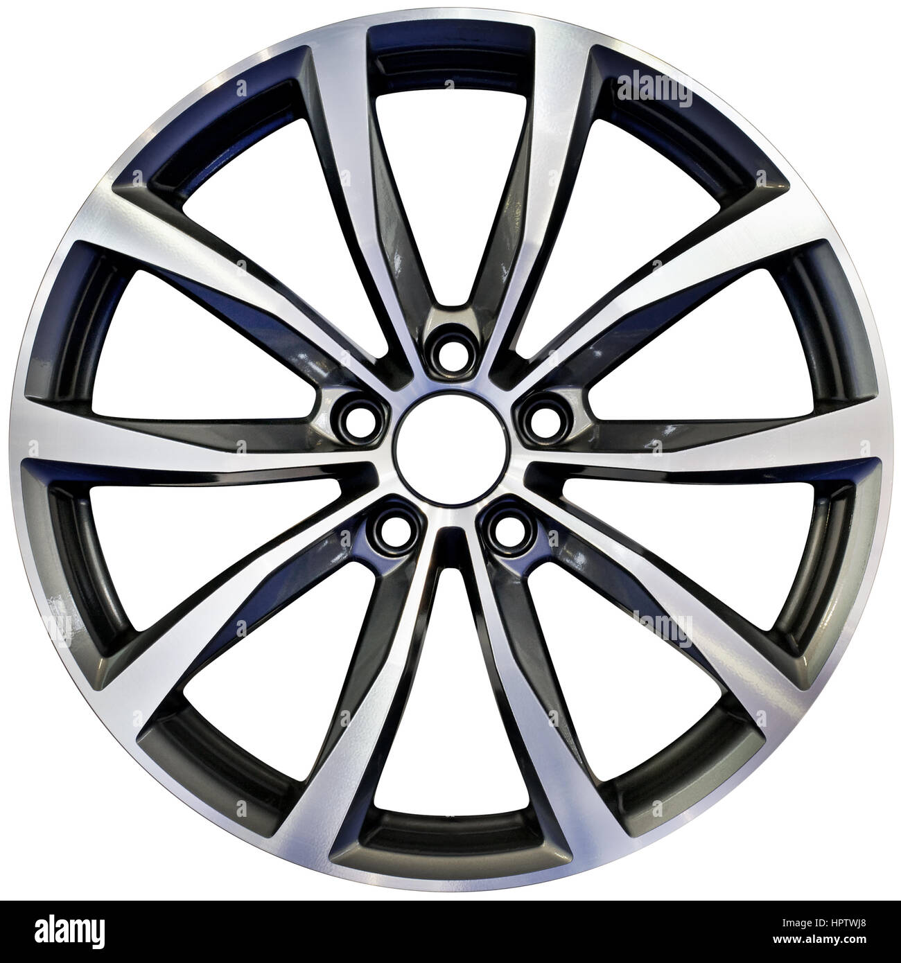Racing Performance Aluminium Wheel Rim Ausschnitt Stockfoto