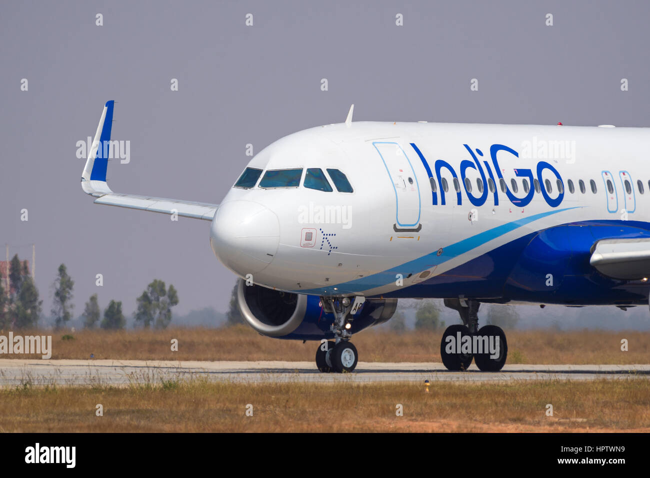 Indigo Airlines Airbus 320, indischen Billigfluggesellschaft Stockfoto