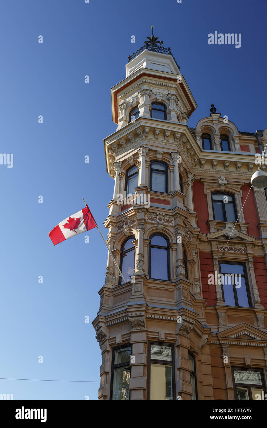 Kanadische Botschaft in Helsinki, Finnland. Stockfoto