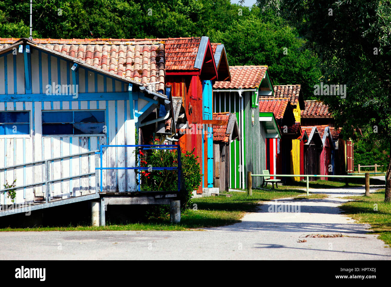 BIGANOS (Südwest Frankreich), in der Bucht von Arcachon, Juli 2014 Stockfoto