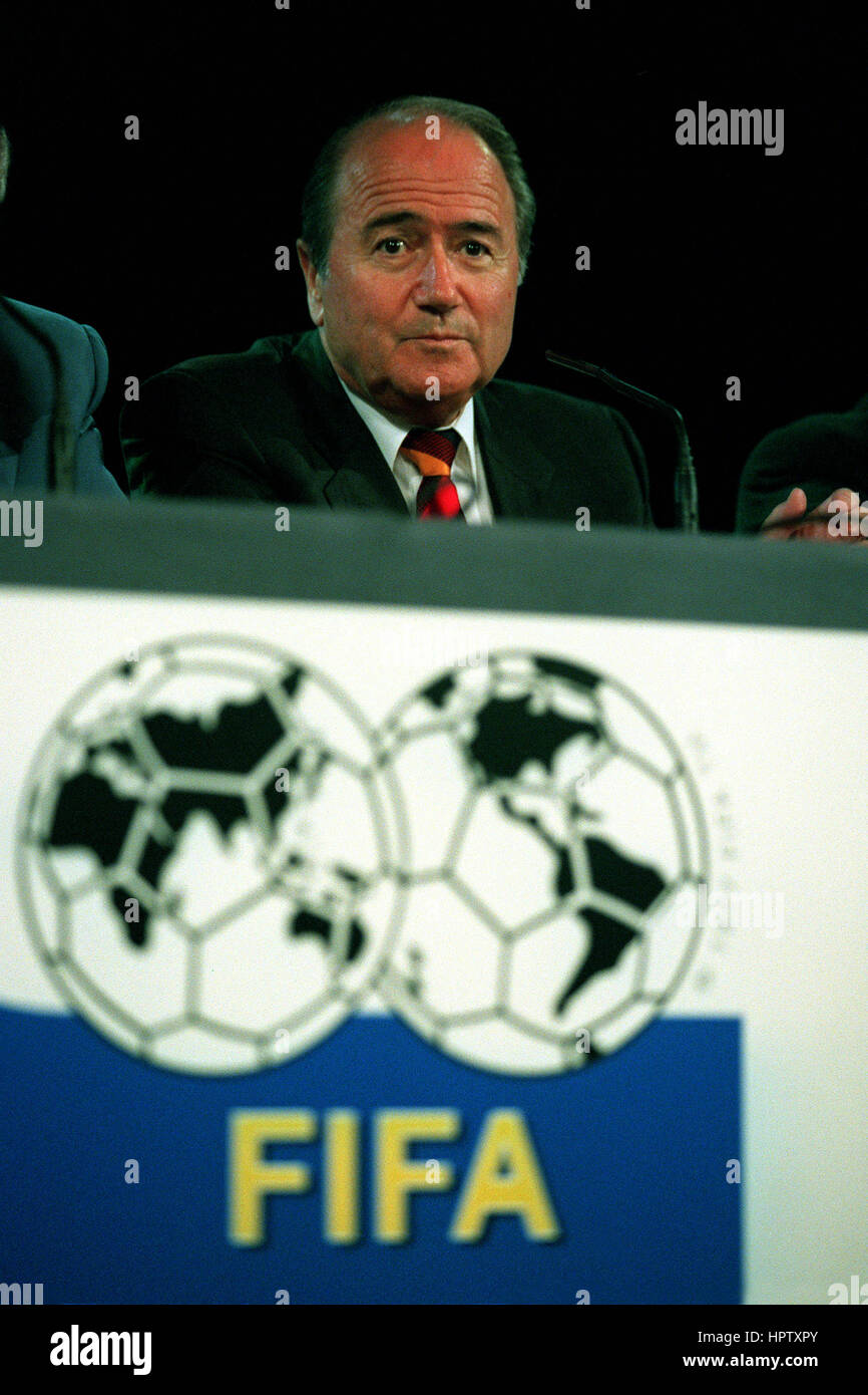 SEPP BLATTER Generalsekretär der F.I.F.A 1. Januar 1998 Stockfoto