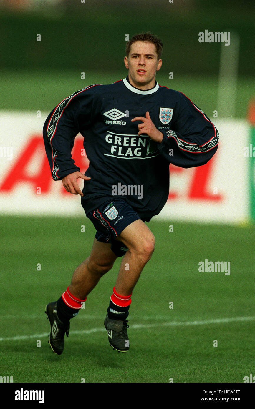 MICHAEL OWEN AT ENGLAND TRAINING 10. Februar 1998 Stockfoto