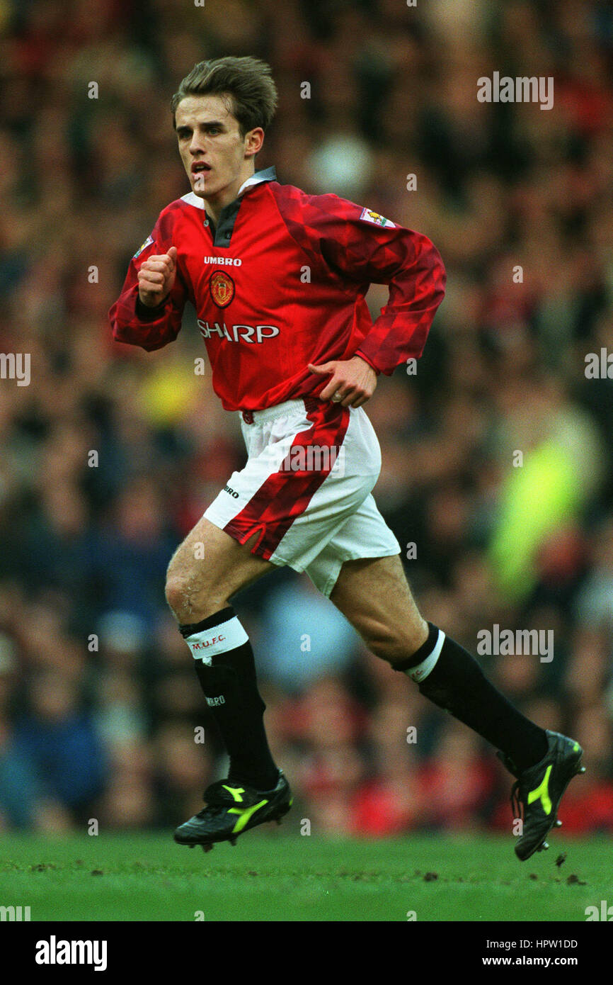 PHILIP NEVILLE MANCHESTER UNITED FC 23. Februar 1998 Stockfoto