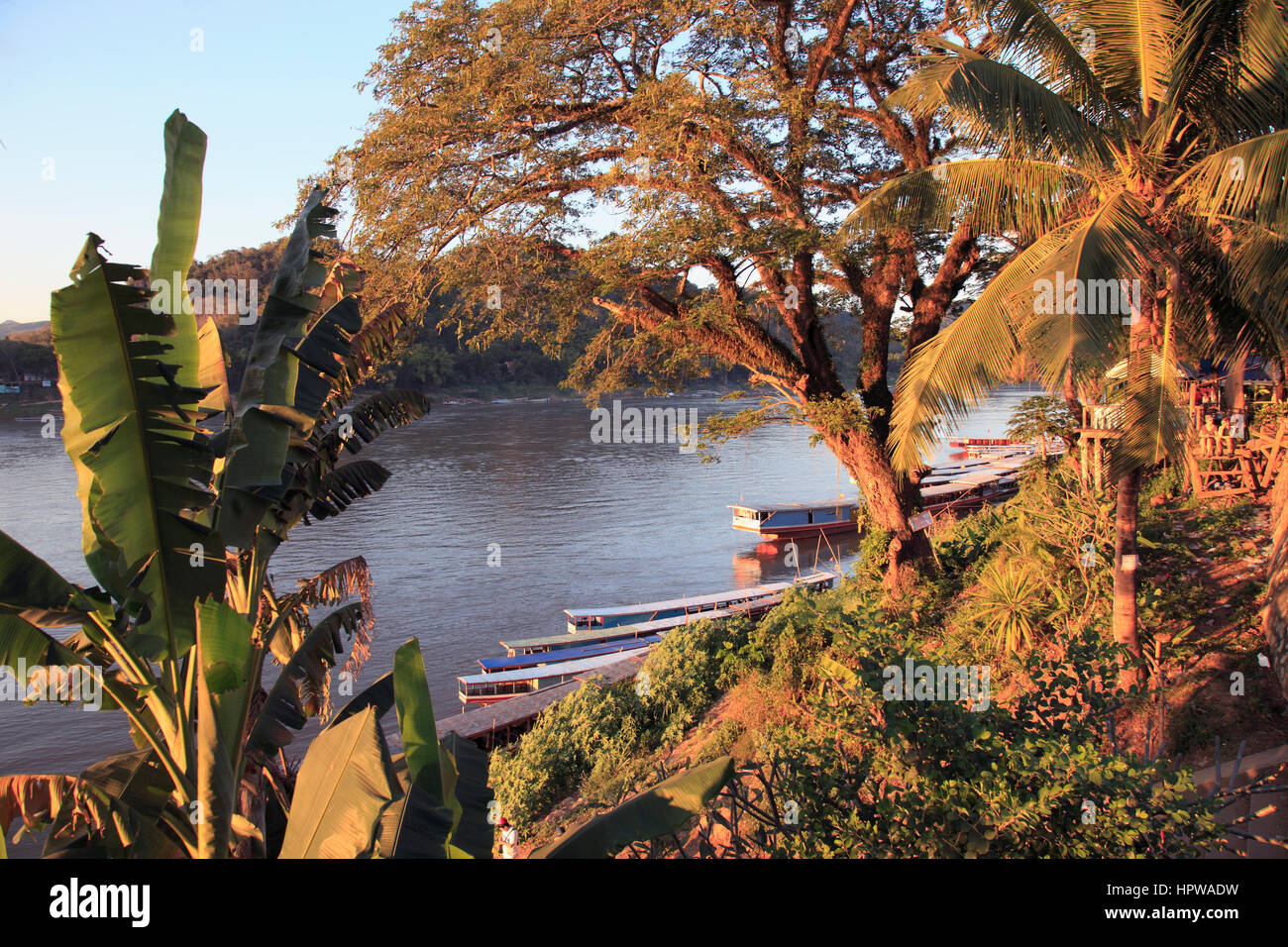 Laos, Luang Prabang, Mekong-Fluss, Stockfoto