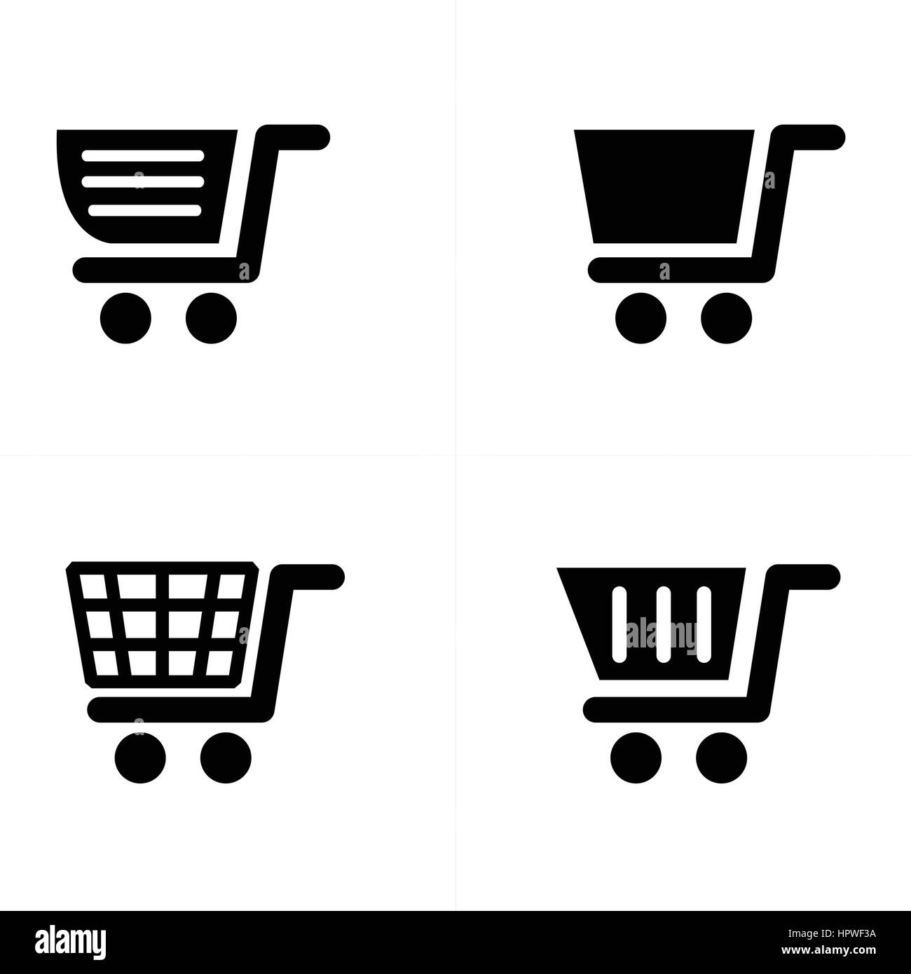 Shopping Cart-Symbole. Stock Vektor