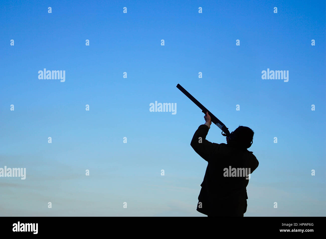 Tontaubenschießen Stockfoto