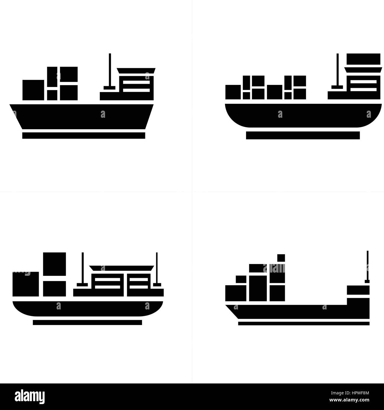 Vektor-Transport Boot Symbole Stock Vektor