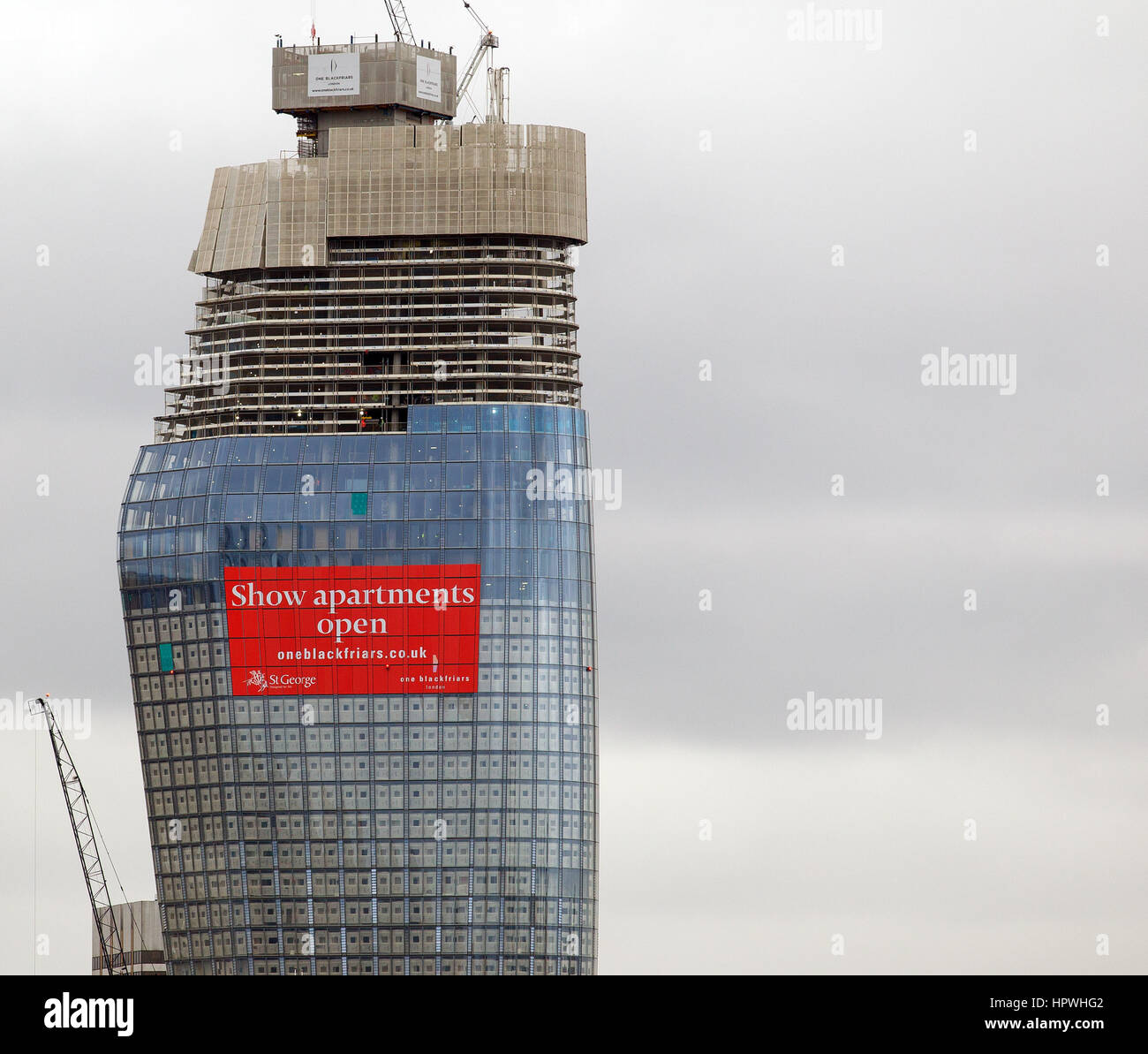 Allgemeine Ansicht GV von einem 1 Blackfriars, bekannt als The Vase ist eine Mischnutzung im Bau Stockfoto