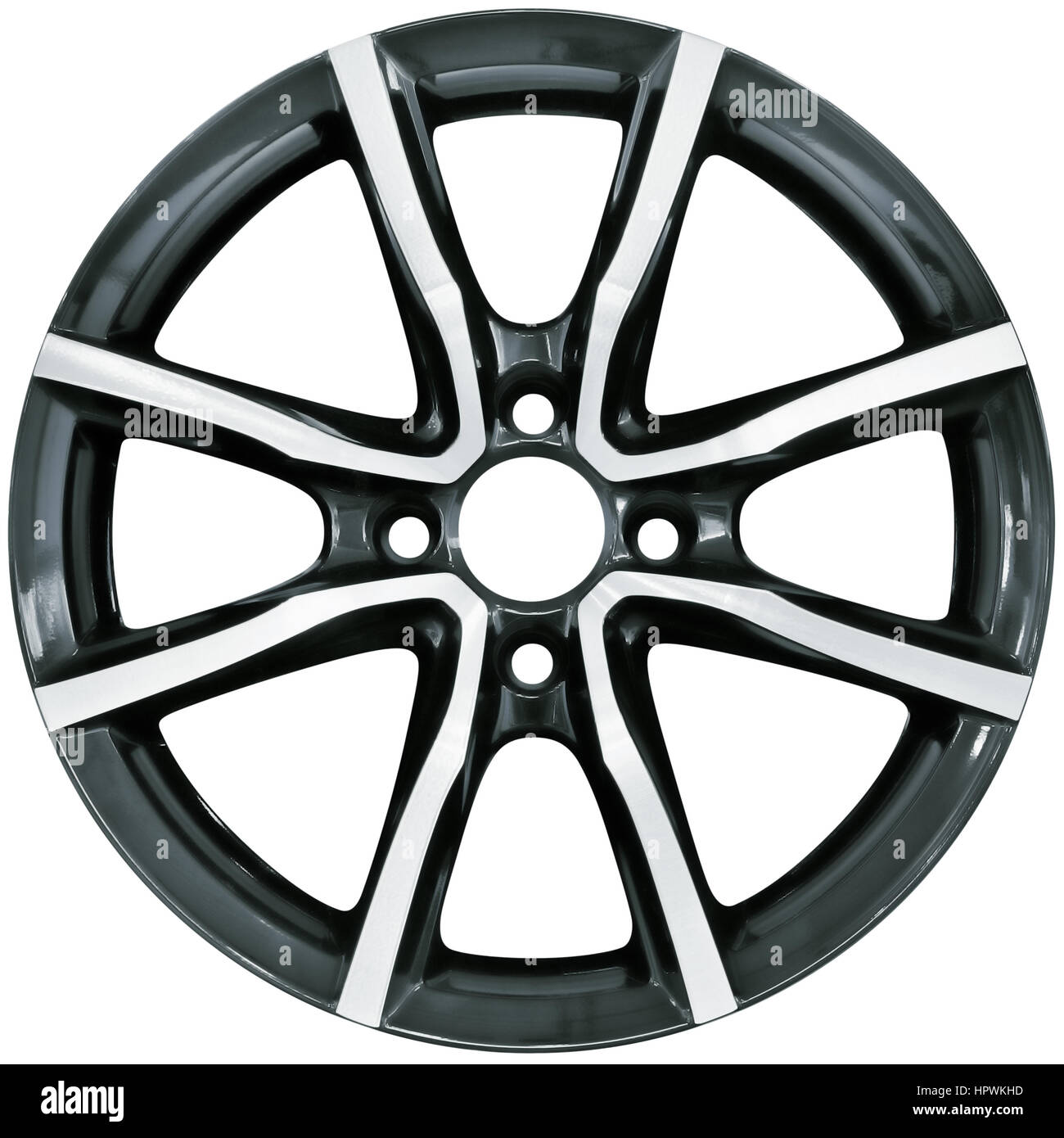 Racing Performance Aluminium Wheel Rim Ausschnitt Stockfoto